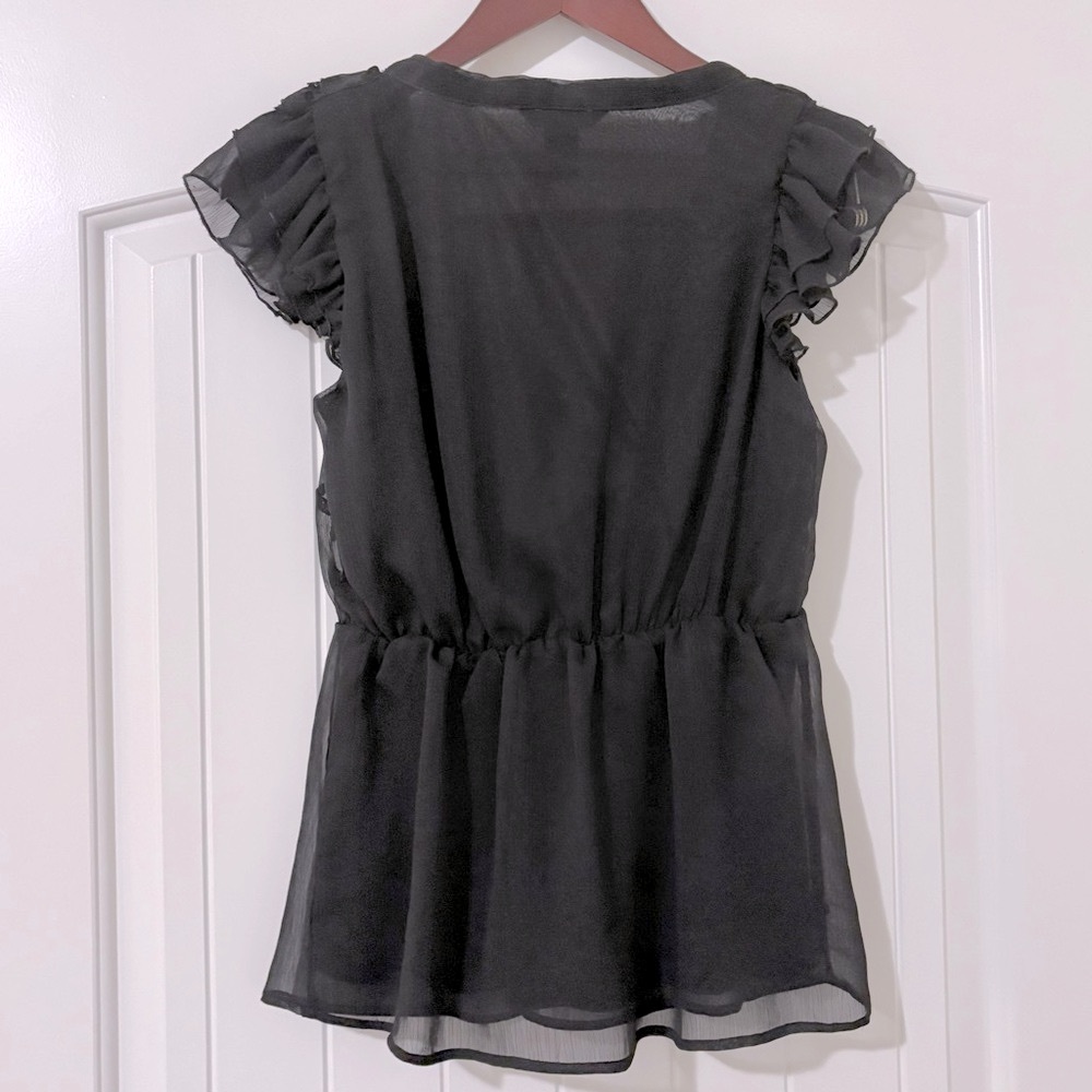 H&M Black Ruffled Top - Picture 2 of 5
